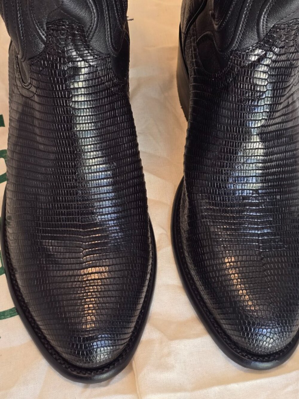 NWT Tecovas "The Nolan" Midnight Lizard Cowboy Boots 11EE